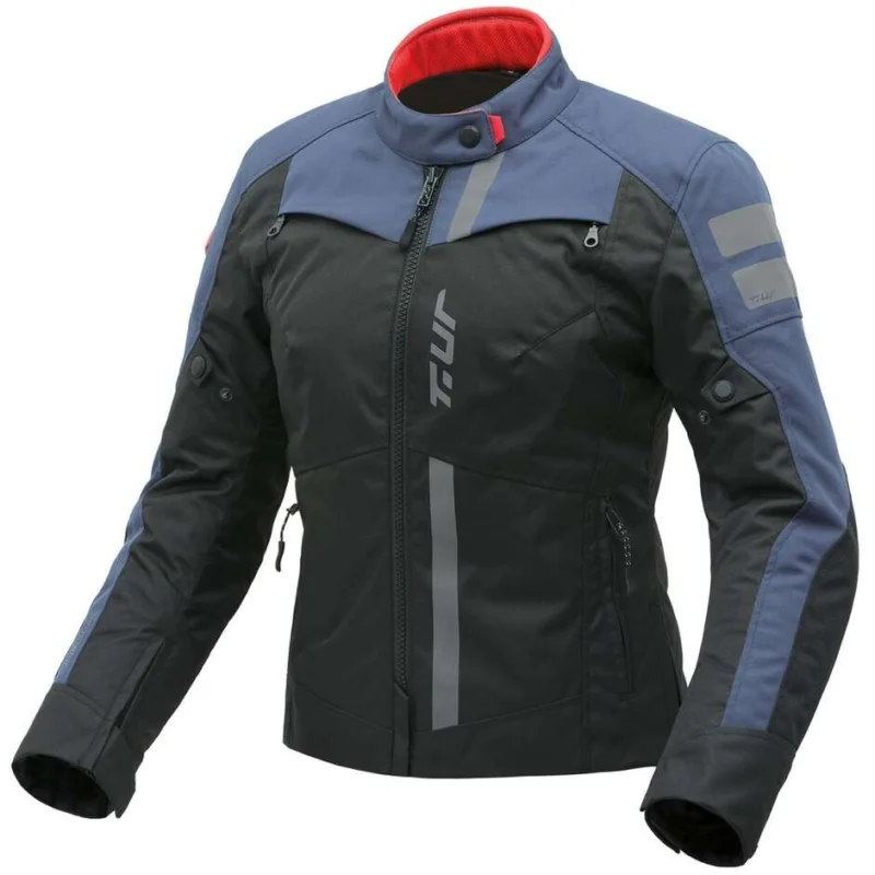 Giubbotto Moto Donna T-UR T8131W TASMANIA HYDROSCUD LADY Nero Blu Promozione Esclusiva