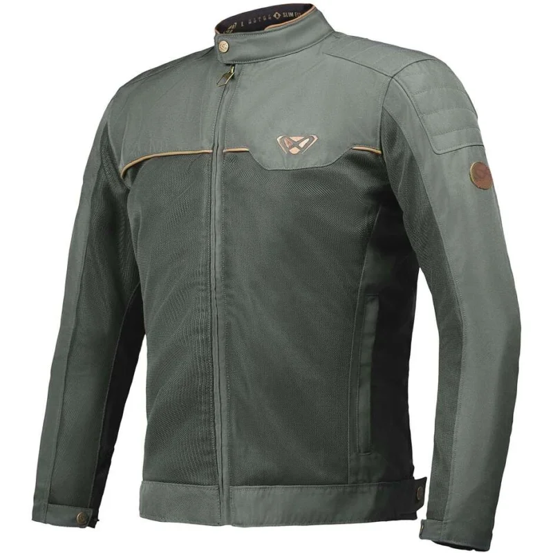 Giubbotto Moto Estiva Ixon CORNET Verde Marrone Ultime Pezzi
