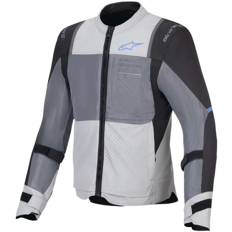 Giubbotto Moto Estivo Alpinestars ST-2 AIR Ghiaccio Grigio Scuro Grigio Nero Popolare