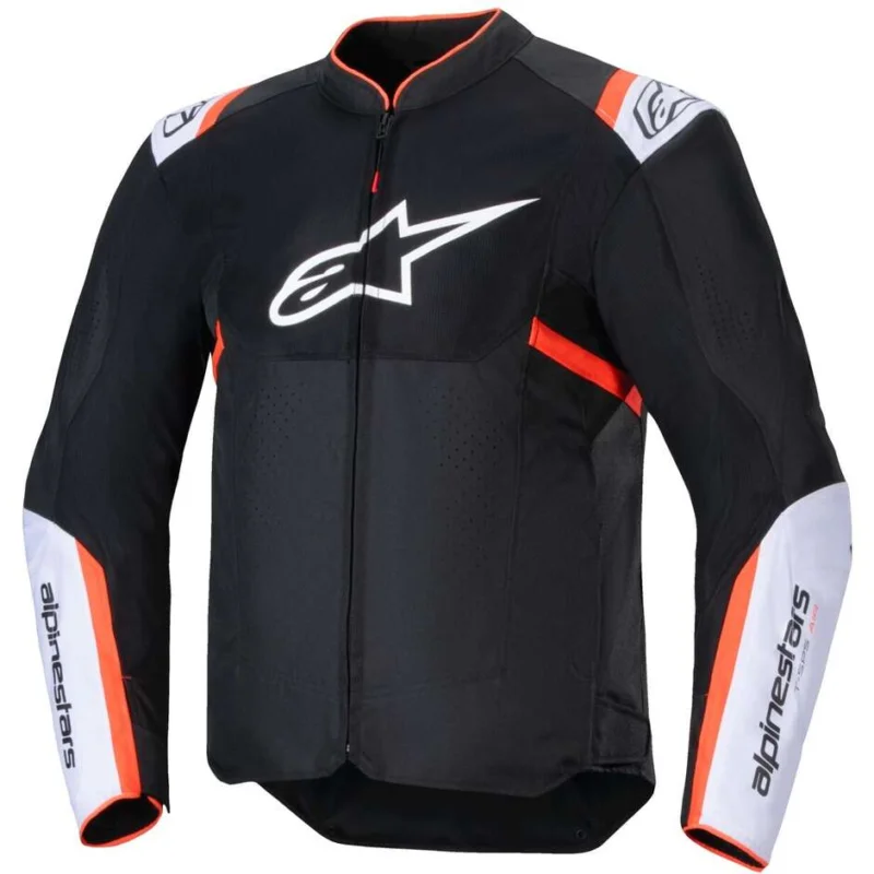 Non Perdere Giubbotto Moto Estivo Alpinestars T-SPS AIR V2 Nero Bianco Rosso Fluo