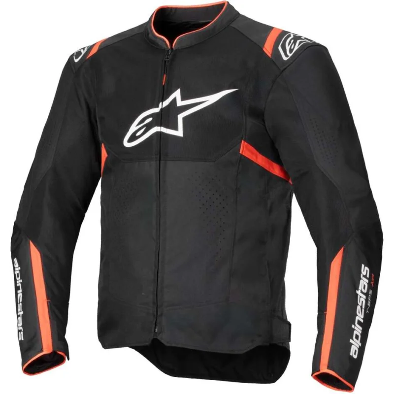 Giubbotto Moto Estivo Alpinestars T-SPS AIR V2 Nero Rosso Fluo Offerta Lampo