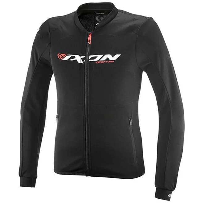 Spedizione Espresso Giubbotto Moto Estivo Ixon ARMA Nero Bianco Rosso Brillante