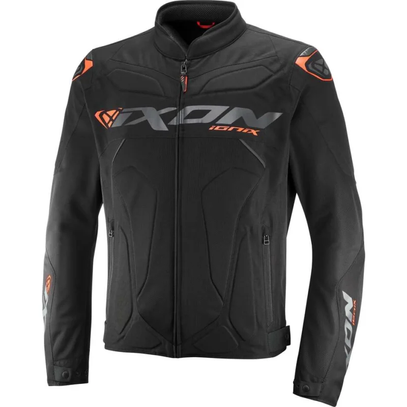 Spedito Oggi Giubbotto Moto Estivo Ixon IONIX Nero Antracite Arancione