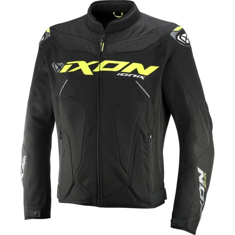 Giubbotto Moto Estivo Ixon IONIX Nero Giallo Grigio Soddisfatti O Rimborsati