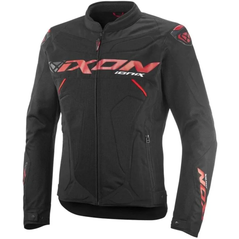 Giubbotto Moto Estivo Ixon IONIX Nero Rosso Acquista Ora