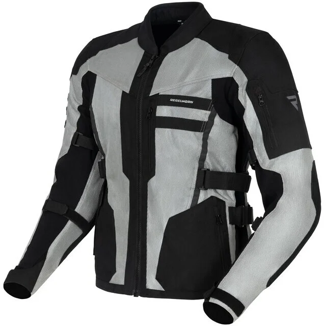 Compra Oggi Stesso Giubbotto Moto Estivo Rebelhorn SCANDAL II Silver Nero