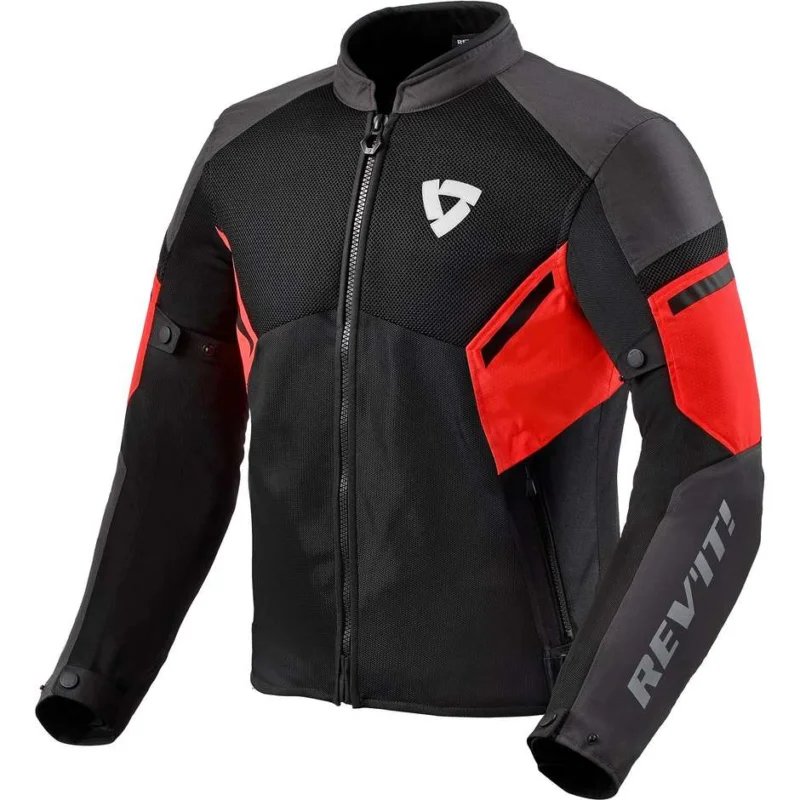 Giubbotto Moto Estivo Rev'it GT-R Air 3 Nero Neon Rosso Subito Disponibile