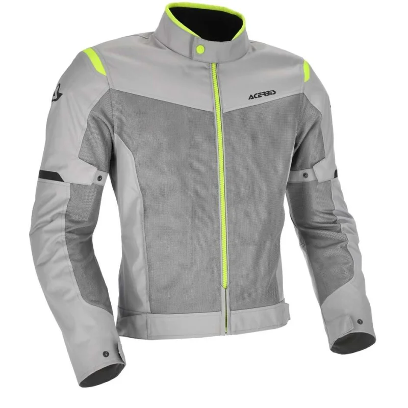 Giubbotto Moto Estivo Traforato Acerbis New RAMSEY My Vented 2.0 CE Grigio Giallo Spedizione Espresso