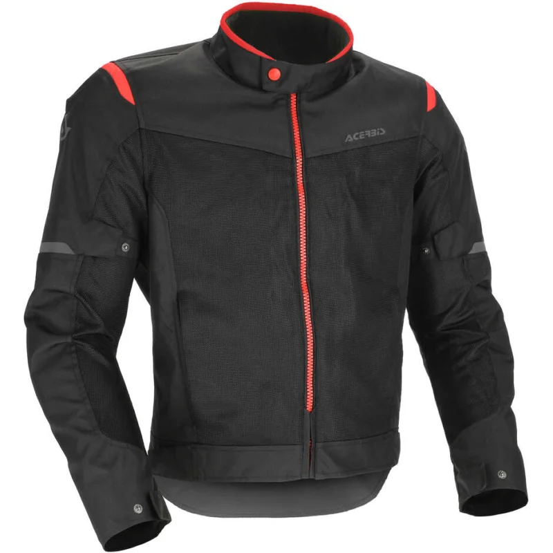 Ultime Pezzi Giubbotto Moto Estivo Traforato Acerbis New RAMSEY My Vented 2.0 CE Nero Rosso