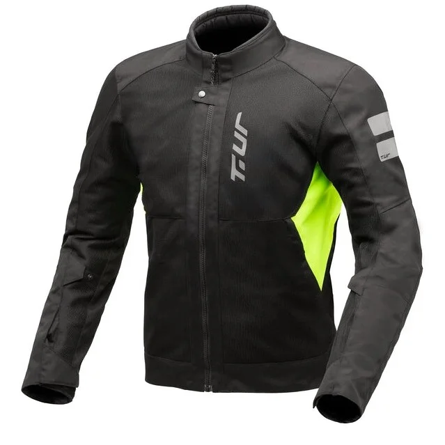 Soddisfatti O Rimborsati Giubbotto Moto Estivo T-UR SIENA Nero Giallo Fluo