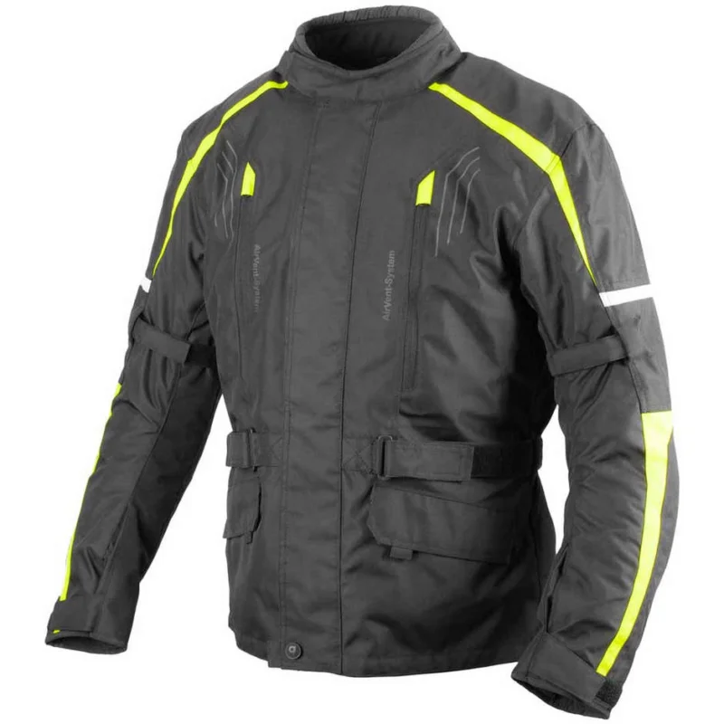 Giubbotto Moto Gms DAYTON Nero Giallo Fluo Offerta Lampo