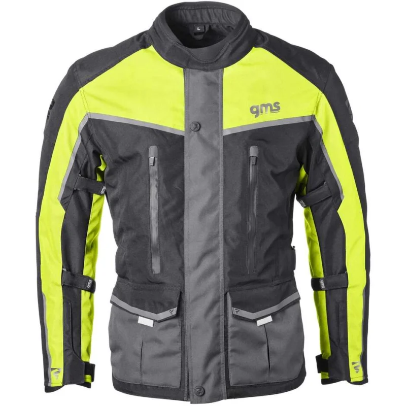 Giubbotto Moto Gms TWISTER NEO WP Nero Giallo Fluo Saldi