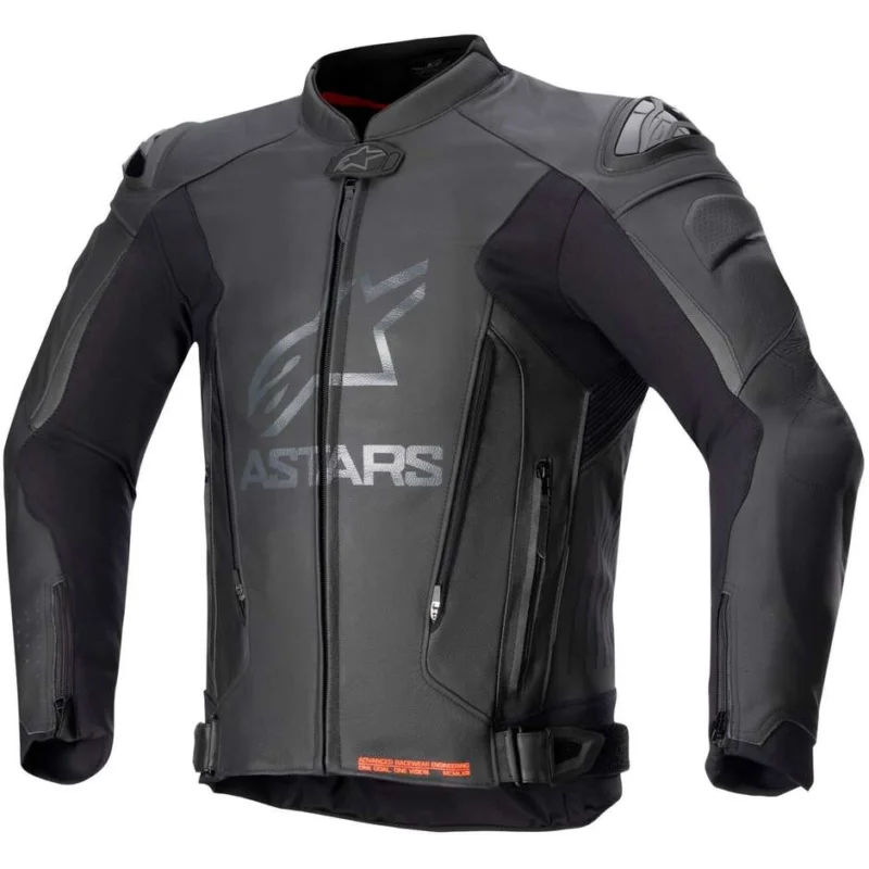 Nuova Collezione Giubbotto Moto in Pelle Alpinestars GP PLUS V4 Nero Nero
