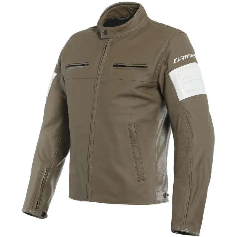 Offerta Limitata Giubbotto Moto In Pelle Custom Dainese SAN DIEGO Marrone Chiaro