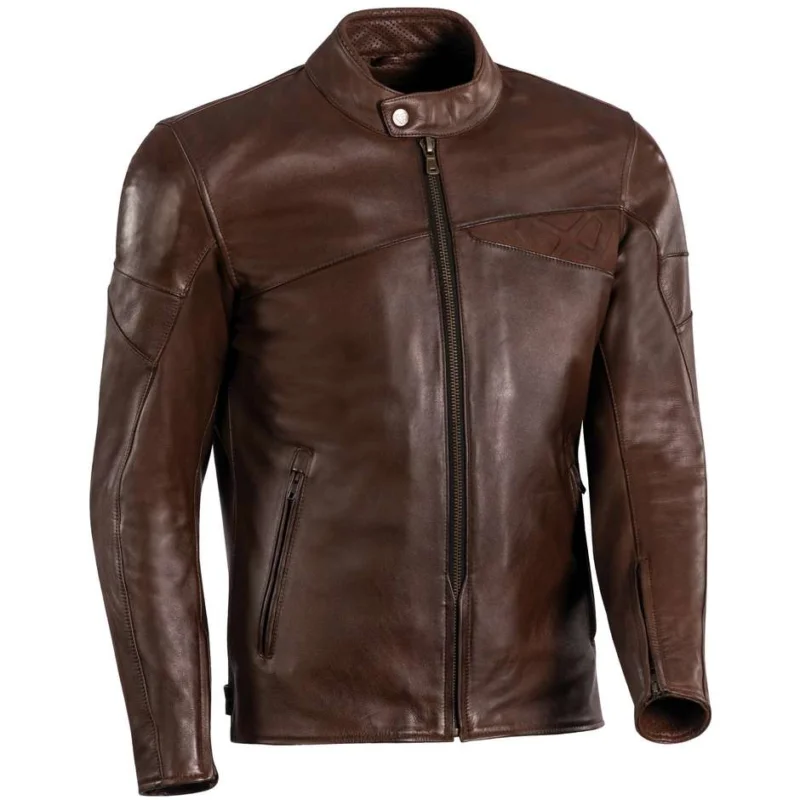 Giubbotto Moto in Pelle Custom Ixon CRANKY Marrone Compra Online
