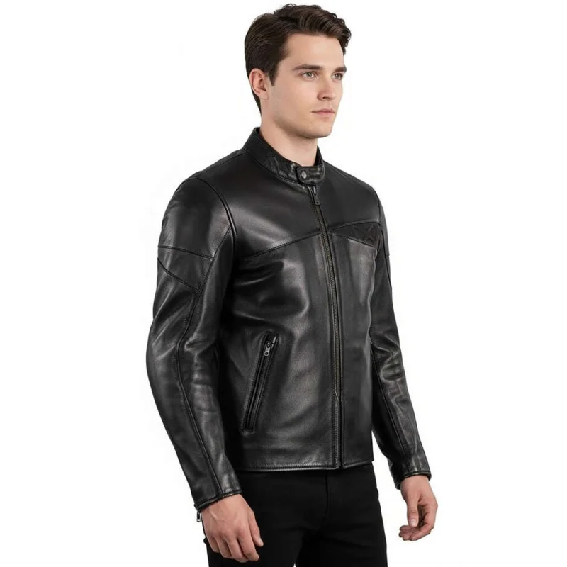 Subito Disponibile Giubbotto Moto in Pelle Custom Ixon CRANKY Nero