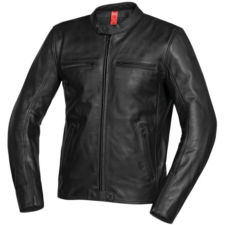 Di Tendenza Giubbotto Moto In Pelle Custom Ixs Classic LD Sondrio 2.0 Nero