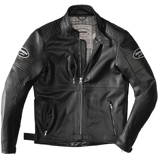 Giubbotto Moto In Pelle Custom Spidi CLUBBER Nero Compra Adesso