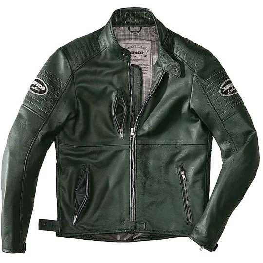 Giubbotto Moto In Pelle Custom Spidi CLUBBER Verde Ultimissimo Modello