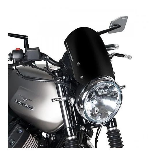 Novità Barracuda Moto Moto Classic Screen for Moto Guzzi V7 III Black