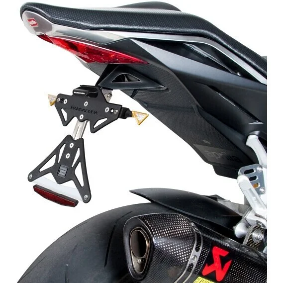 Di Tendenza Barracuda Motorcycle Aluminum Reclining Plate Holder for Aprilia Tuono V4 (2011-18)