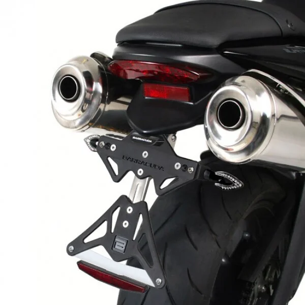 Prezzo Basso Barracuda Motorcycle Aluminum Reclining Plate Holder for Triumph Street Triple R (2011 - 2012); Street Triple (2008-12)