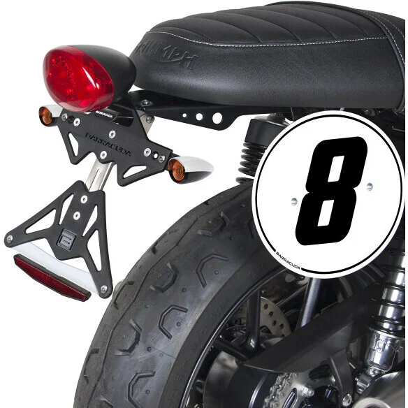 Barracuda Motorcycle Aluminum Reclining Plate Holder for Triumph Street Twin Ordina Subito
