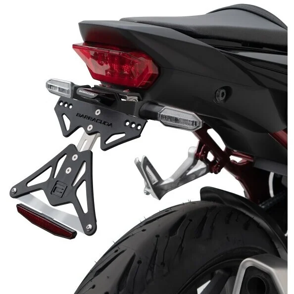 A Buon Prezzo Barracuda Motorcycle License Plate Holder Specific for Honda Hornet 750 (2023-25) for Original Arrows