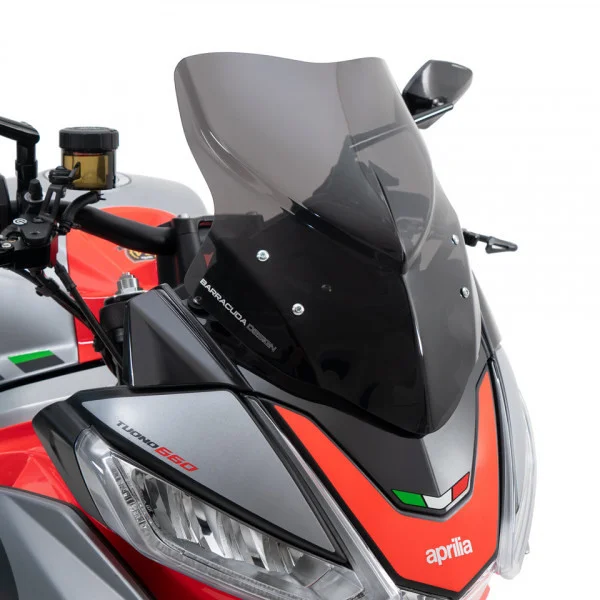 Barracuda Motorcycle Screen Dark Smoked Aerosport Specific for Aprilia TUONO 660 (2021) Nuova Collezione