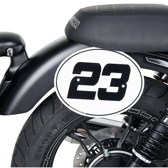 Barracuda number plate set for Moto Guzzi V7 II, V7 III, Breva (2003-11) Direttamente Dal Produttore