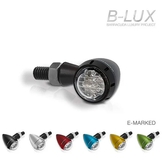 Barracuda S-LED B-Lux Homologated Motorcycle Arrows Black (pair) Promozione