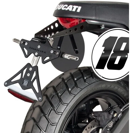 Compra Online Barracuda STREET Motorcycle Reclining License Plate for Ducati Scrambler 2015-22