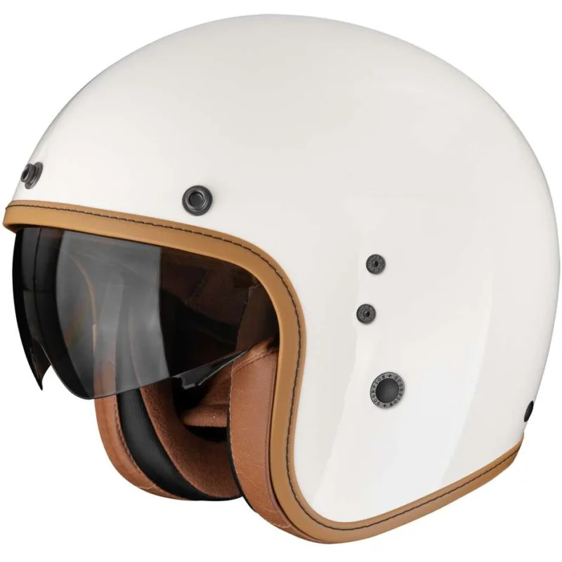 Professionale BELFAST EVO LUXE Scorpion Jet Motorcycle Helmet Cream