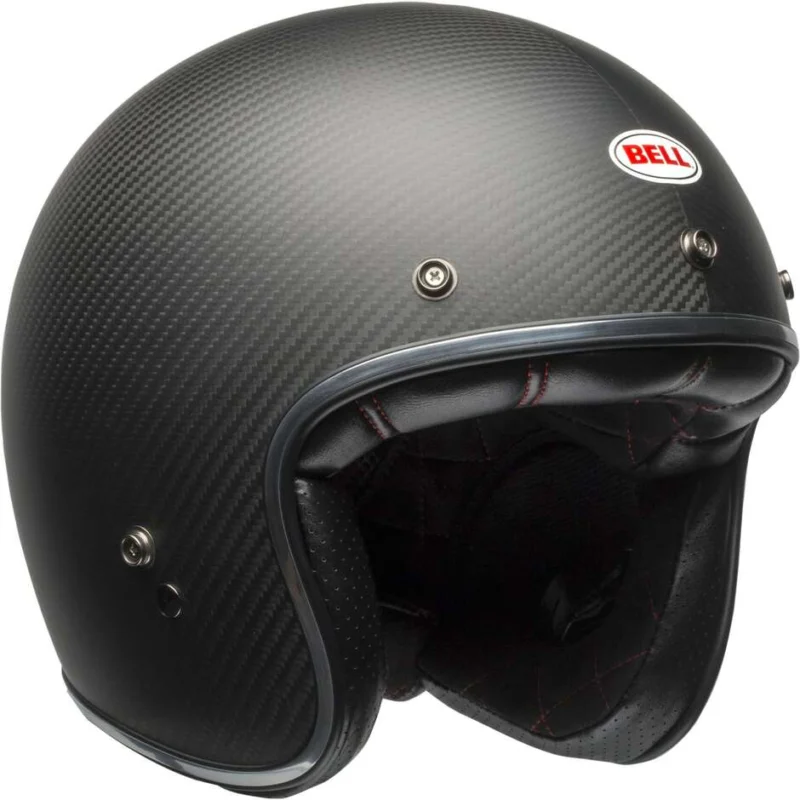 Bell CUSTOM 500 CARBON Jet Cafe Racer Motorcycle Helmet Matt Black Acquista Ora