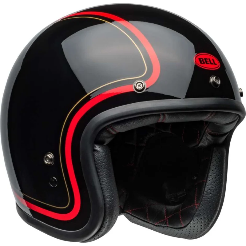 Sconto Bell CUSTOM 500 CHIEF Cafe Racer Jet Motorcycle Helmet Gloss Black