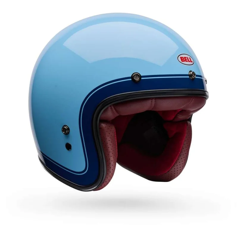 Bell Custom 500 Crate Jet Motorcycle Helmet, Ice Blue Offerta