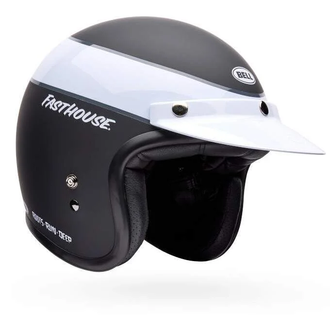 Ultime Pezzi Bell CUSTOM 500 FASTHOUSE LE Jet Motorcycle Helmet Black