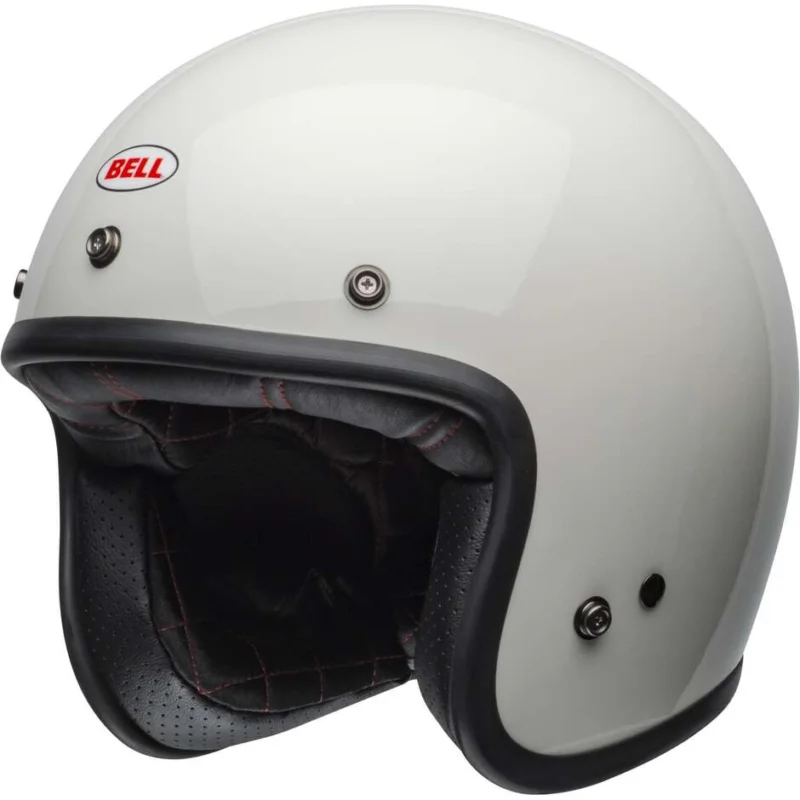 Bell CUSTOM 500 Vintage White Cafe Racer Jet Motorcycle Helmet Ultima Occasione