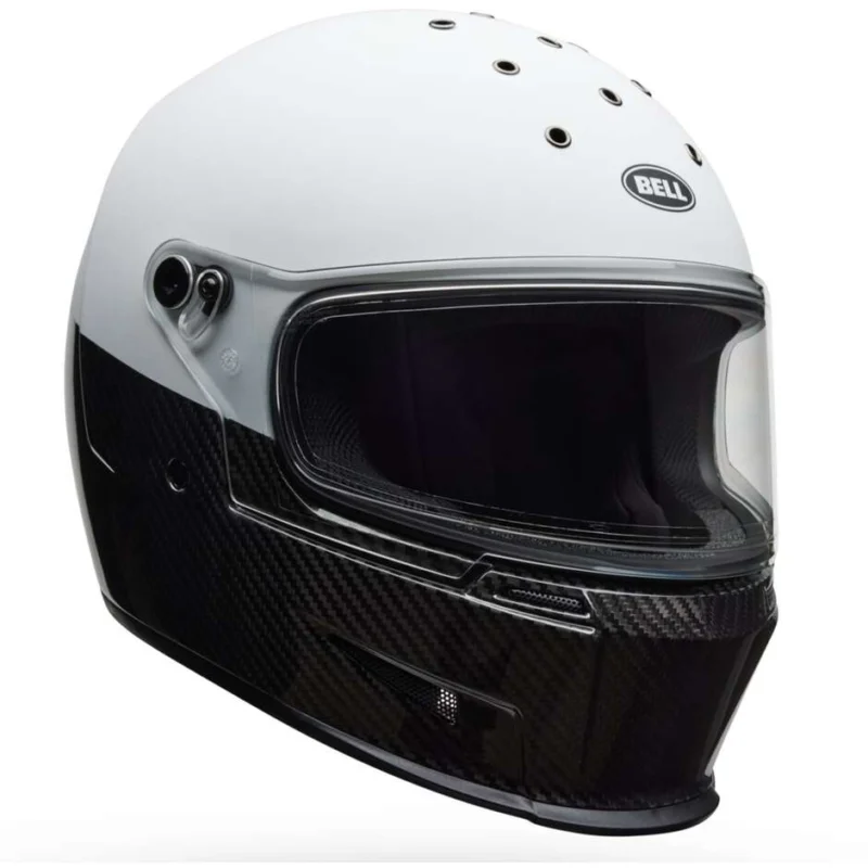 Offerta Speciale Bell ELIMINATOR CARBON DIVERGE Full Face Motorcycle Helmet White Black Matte Gloss