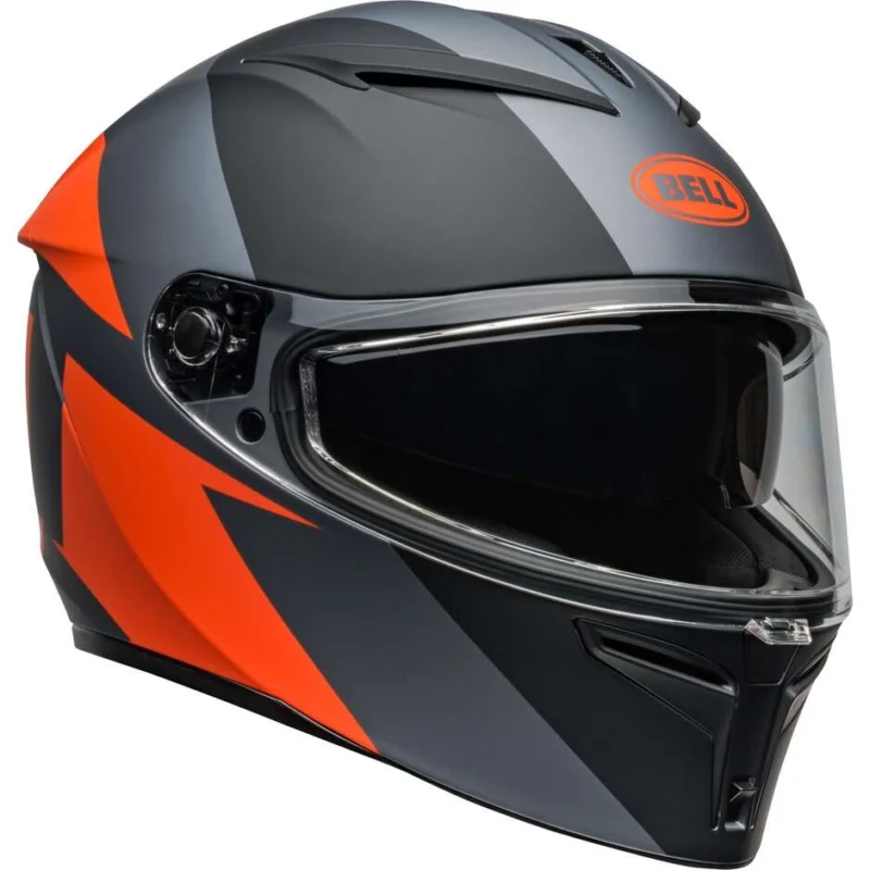Bell LITHIUM SHEAR Full Face Motorcycle Helmet Matte Grey Orange Saldi