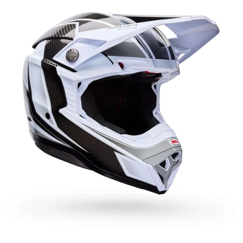 Bell Moto-10 Spherical GRID Cross Enduro Motorcycle Helmet White Black Non Perdere