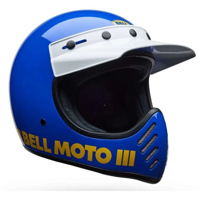 Bell Moto-3 Classic Custom Full Face Motorcycle Helmet, Blue Miglior Prezzo