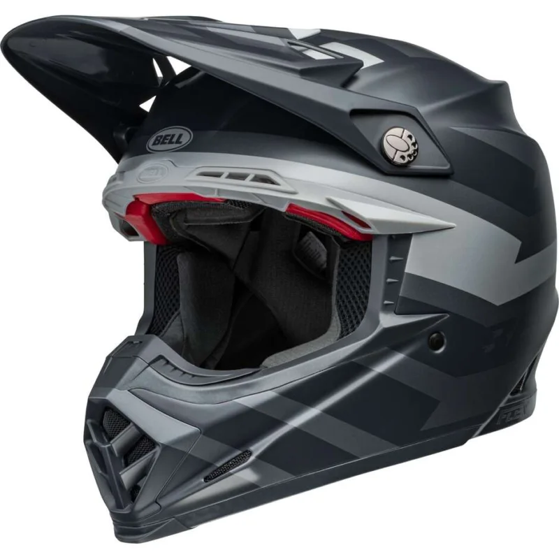 Sconto BELL MOTO-9S FLEX BANSHEE Cross Enduro Motorcycle Helmet Black Satin Silver