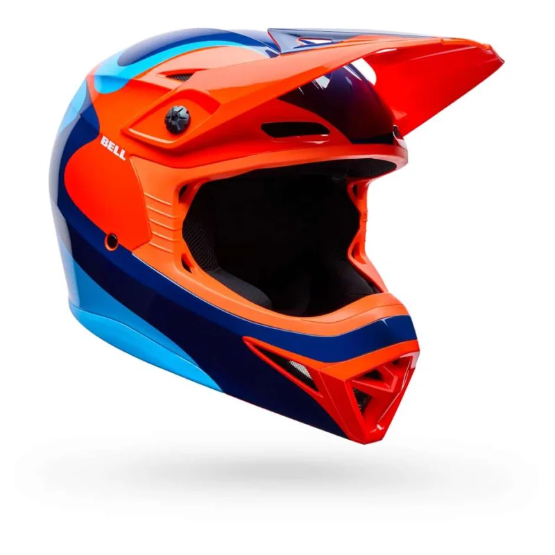 Prezzo Basso Bell MX-10 Mips Youth Wave Orange/Blue Cross Enduro Motorcycle Helmet