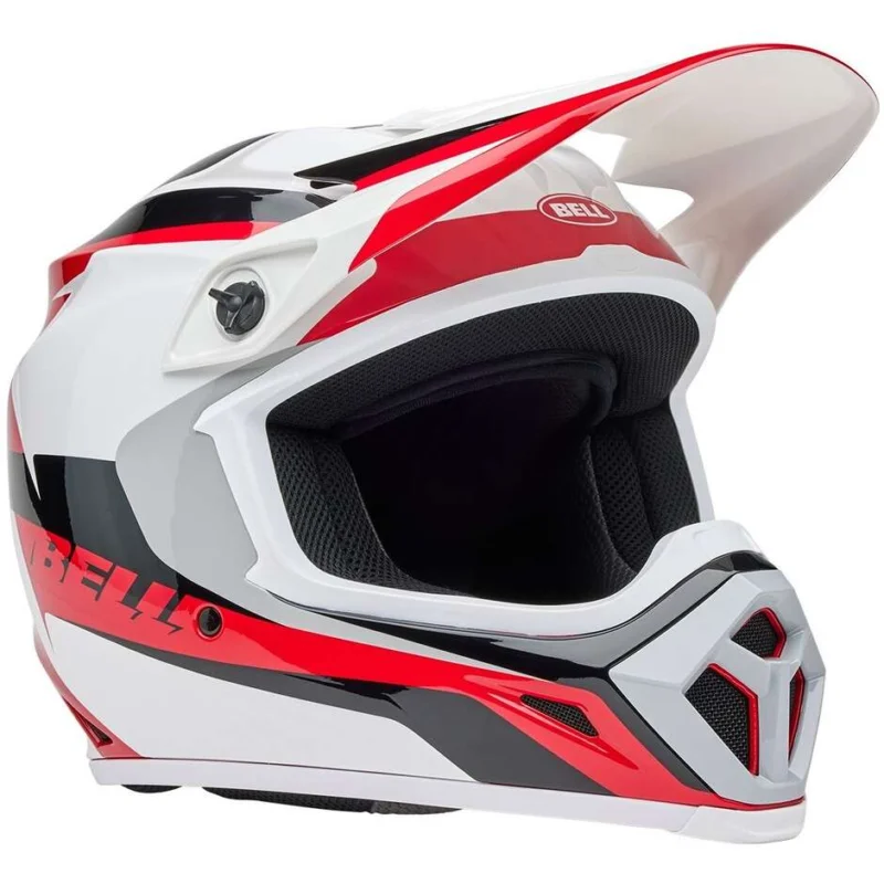 Compra Online Bell MX-9 MIPS RIFT Motocross Enduro Helmet Red White Gloss