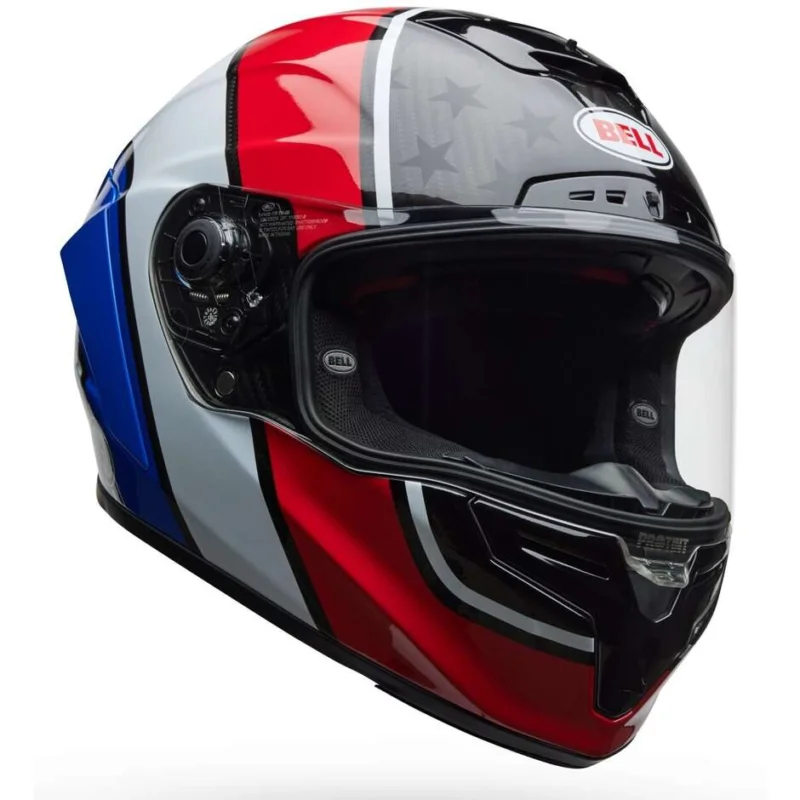 Bell RACE STAR FLEX DLX ROLAND SAND OLD GLORY Full Face Motorcycle Helmet Red Blue Promozione Esclusiva
