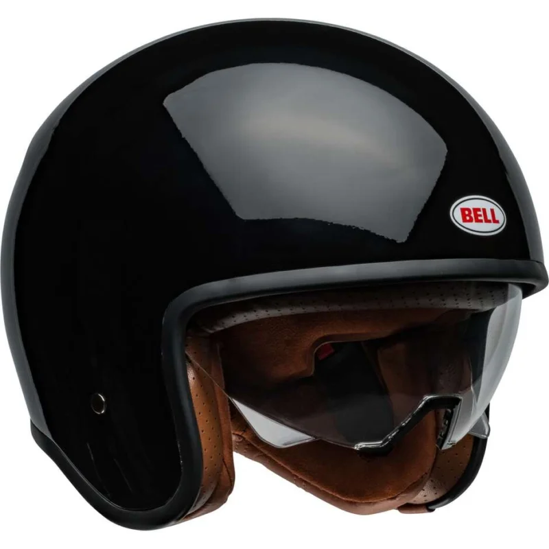 Bell TX501 Custom Jet Motorcycle Helmet Glossy Black Spedizione Espresso