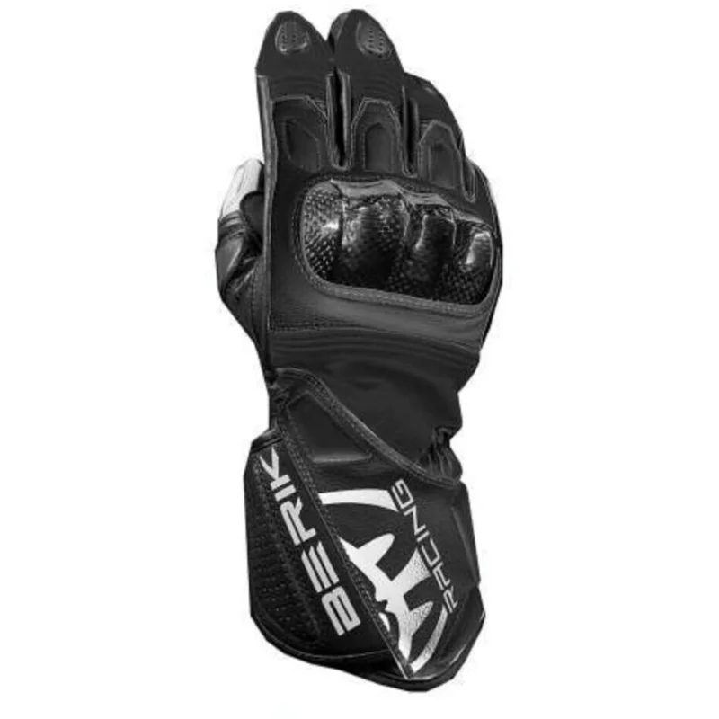 Berik 2.0 235102 FR Black Grey Racing Leather Motorcycle Gloves Vendita Finale