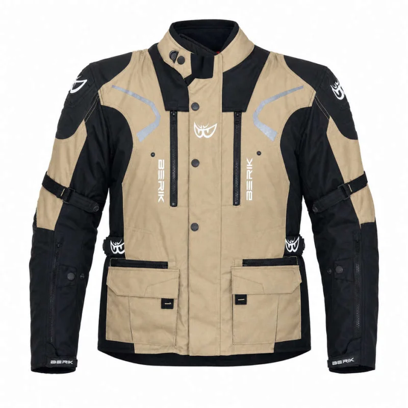 Berik 2.0 Adventure Nj-233309 Black Khaki Technical Motorcycle Jacket Ultime Pezzi