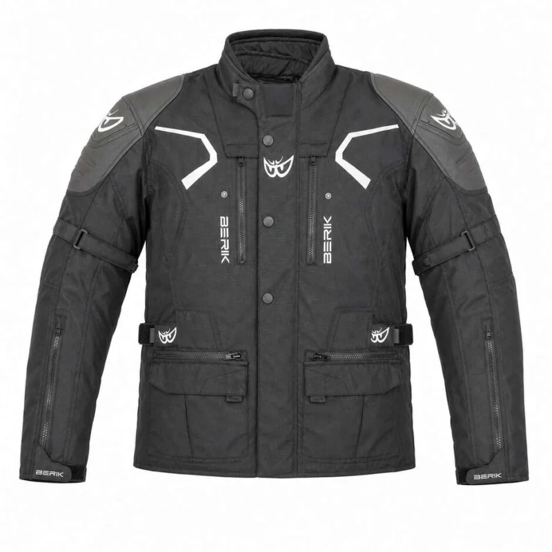 Berik 2.0 Adventure Nj-233309 Black Technical Motorcycle Jacket Spedito Oggi